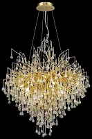 Люстра подвесная Дионисия (Dionisia) WE189.09.403 Wertmark прозрачная на 9 ламп, основание матовое золото в стиле арт-деко Люстра подвесная Дионисия (Dionisia) WE189.09.403 Wertmark прозрачная на 9 ламп, основание матовое золото в стиле арт-деко